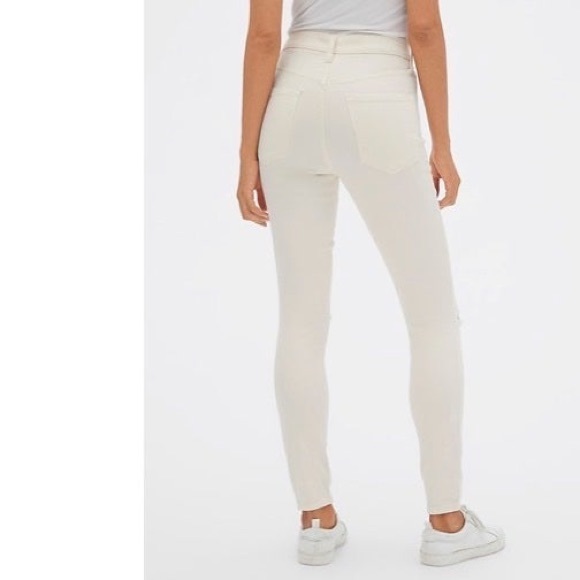 Gap High Rise Distressed Legging Jeans w/ Button Fly - Picture 2 of 10